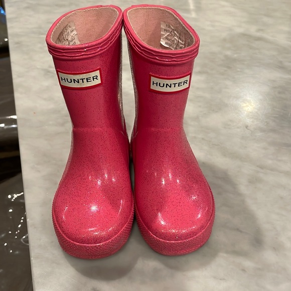Hunter Shoes Hunter Rain Boots Pink With Sparkles Size 5 Poshmark